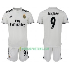 Koszulka Real Madryt BENZEMA 9 Dziecięcy Domowe Stroje Piłkarskie 2018/19 Krótki Rękaw